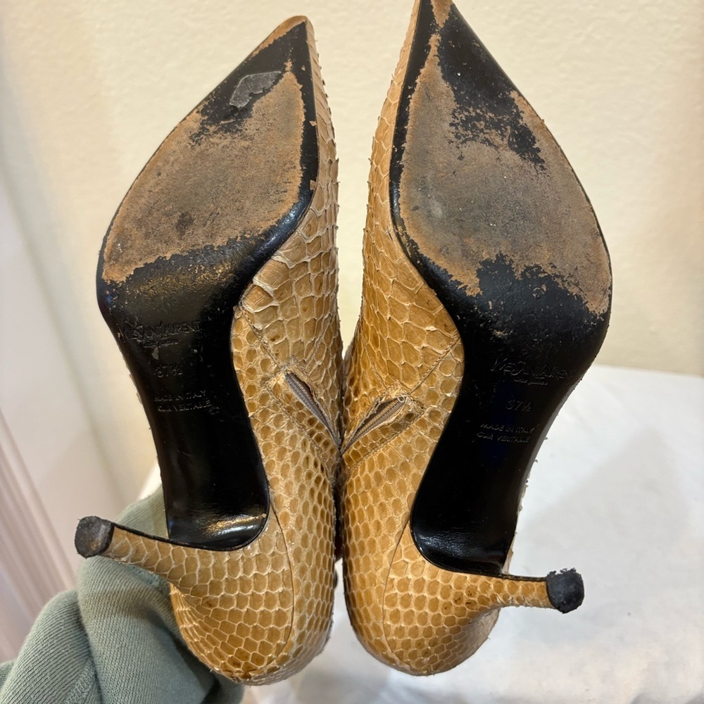 Yves Saint Laurent Vintage Snakeskin Boots - Picture 5 of 10
